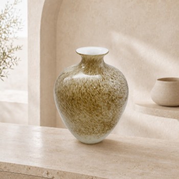 فازه ديكوري زجاجي فاخر انيق جذاب 28×9×9سم