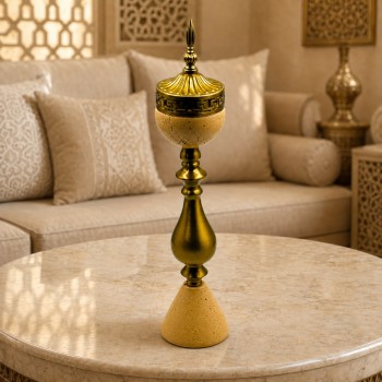 مبخرة أنيقة بتصميم كلاسيكي فاخر، تتميز بهيكل طويل وانسيابي50×10×10سم