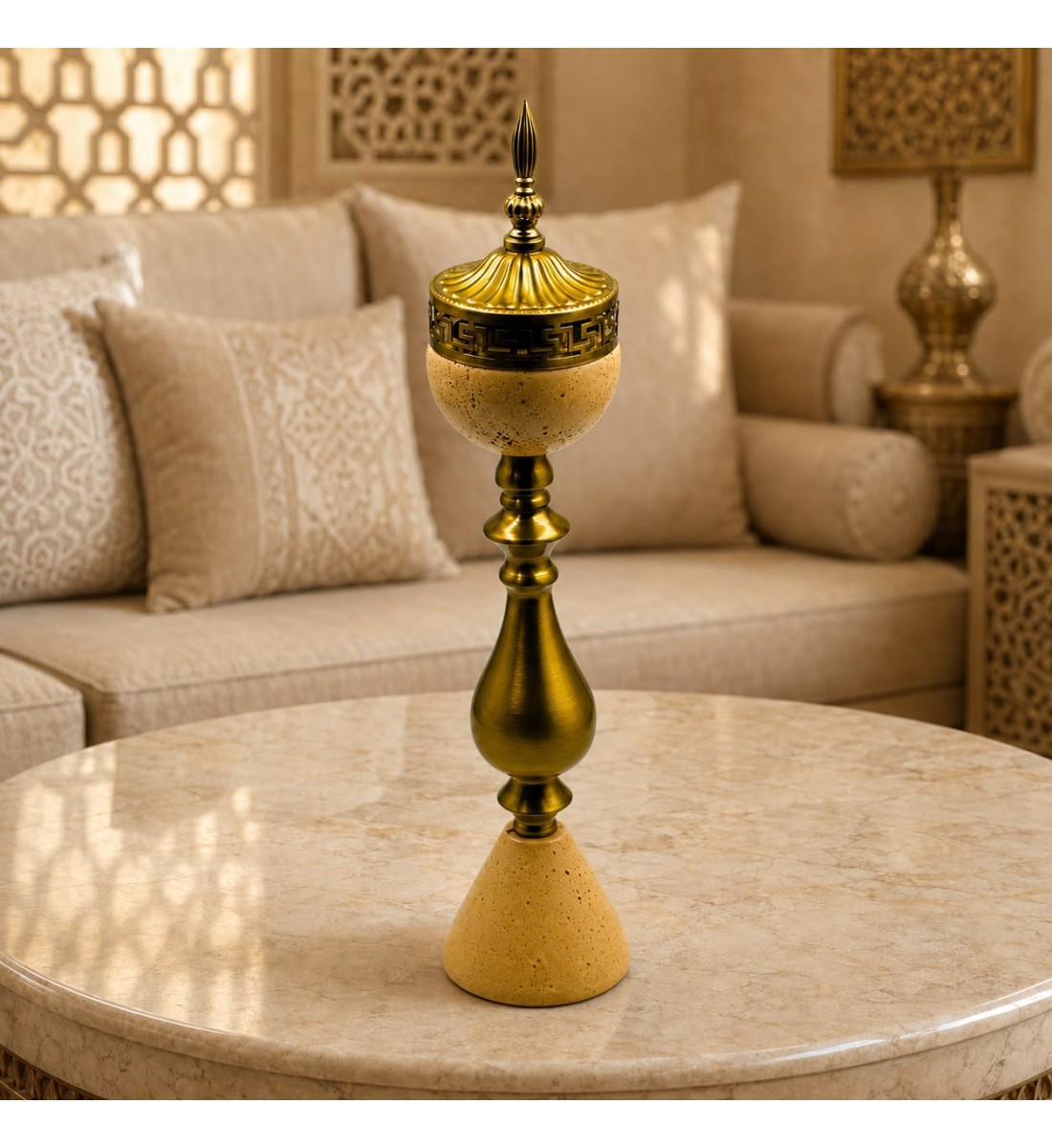 مبخرة أنيقة بتصميم كلاسيكي فاخر، تتميز بهيكل طويل وانسيابي50×10×10سم مبخرة أنيقة بتصميم كلاسيكي فاخر، تتميز بهيكل طويل وانسيابي50×10×10سم