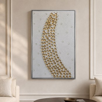 لوحة جدارية فنية مستطيلة بتصميم زخرفي بارز  100×150سم (منتج تفصيل)