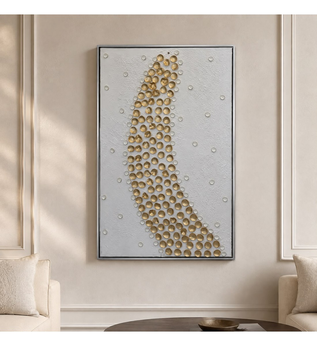 لوحة جدارية فنية مستطيلة بتصميم زخرفي بارز 100×150سم (منتج تفصيل) لوحة جدارية فنية مستطيلة بتصميم زخرفي بارز 100×150سم (منتج تفصيل)