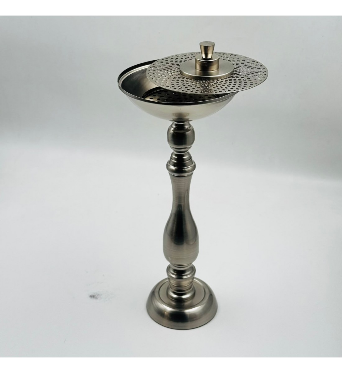 مبخرة معدنية فضية طويلة بتصميم فاخر 43×15×15سم