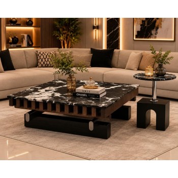 طاولة وسط مودرن رخام طبيعي,