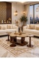 طقم طاولات ضيافة خشبي فاخر بتصميم كلاسيكي أنيق 5 قطع (منتج تفصيل) طقم طاولات ضيافة خشبي فاخر بتصميم كلاسيكي أنيق 5 قطع (منتج تفصيل)