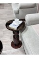 طقم طاولات ضيافة خشبي فاخر بتصميم كلاسيكي أنيق 7 قطع    (منتج تفصيل)
