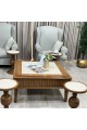 طقم طاولات ضيافة سطح بديل رخام وخشب قاعدة خشبي فاخر بتصميم كلاسيكي أنيق 5 قطع (منتج تفصيل) طقم طاولات ضيافة سطح بديل رخام وخشب قاعدة خشبي فاخر بتصميم كلاسيكي أنيق 5 قطع (منتج تفصيل)