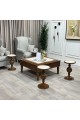 طقم طاولات ضيافة سطح بديل رخام وخشب قاعدة خشبي فاخر بتصميم كلاسيكي أنيق 5 قطع (منتج تفصيل) طقم طاولات ضيافة سطح بديل رخام وخشب قاعدة خشبي فاخر بتصميم كلاسيكي أنيق 5 قطع (منتج تفصيل)