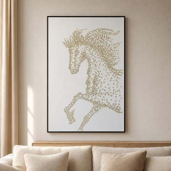 لوحة جدارية فنية مستطيلة بتصميم زخرفي بارز  120×80سم (منتج تفصيل)