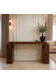 طاولة مدخل كونسول مودرن بتصميم هندسي فريد خشب قشر الجوز مقاس 160*40*90 سم (منتج تفصيل ) طاولة مدخل كونسول مودرن بتصميم هندسي فريد خشب قشر الجوز مقاس 160*40*90 سم (منتج تفصيل )