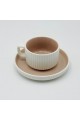 كوب سيراميك بصحن عصري مميز بتصميم مرح، بممسك كوب سيراميك بصحن عصري مميز بتصميم مرح، بممسك