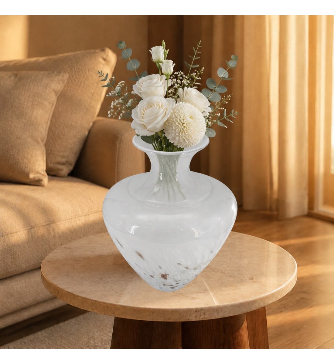 فازه ديكوري زجاجي فاخر انيق جذاب 40×16×16سم فازه ديكوري زجاجي فاخر انيق جذاب 40×16×16سم