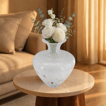 فازه ديكوري زجاجي فاخر انيق جذاب 40×16×16سم