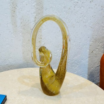 تحفة ديكور زجاجية أنيقة بتصميم فني انسيابي ولمسات عصرية37×17×5سم تحفة ديكور زجاجية أنيقة بتصميم فني انسيابي ولمسات عصرية37×17×5سم