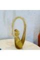 تحفة ديكور زجاجية أنيقة بتصميم فني انسيابي ولمسات عصرية37×17×5سم تحفة ديكور زجاجية أنيقة بتصميم فني انسيابي ولمسات عصرية37×17×5سم
