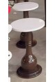 طقم طاولات قهوة وخدمة خشبية سطح بديل الرخام بتصميم عصري فاخر، 5 قطع (منتج تفصيل ) طقم طاولات قهوة وخدمة خشبية سطح بديل الرخام بتصميم عصري فاخر، 5 قطع (منتج تفصيل )