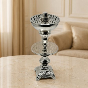 مبخرة فاخرة بتصميم أنيق وعصري، تتميز بهيكل معدني متين يجمع بين الجمال والعملية،32×13×13سم 