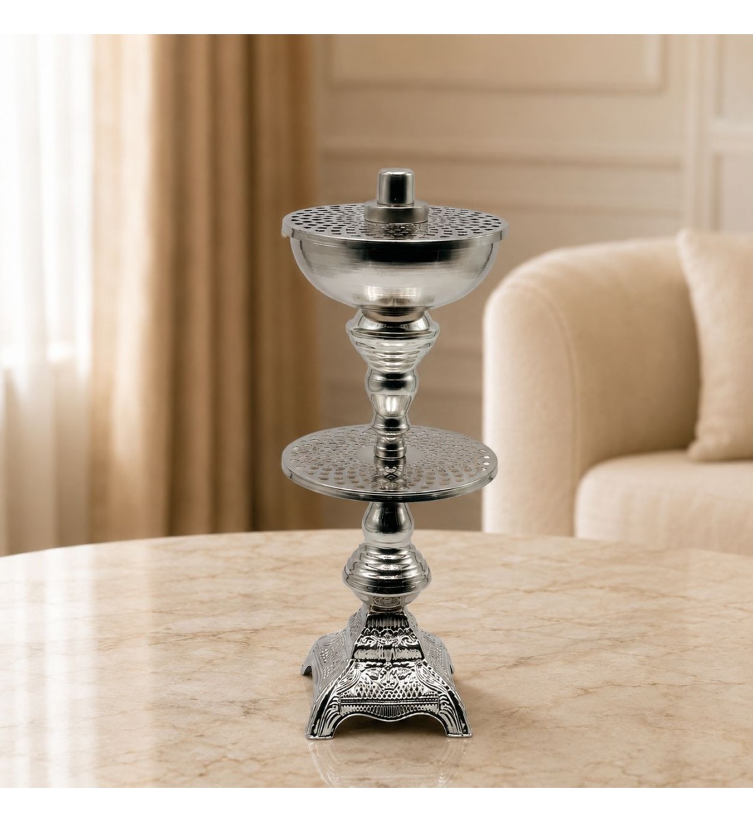 مبخرة فاخرة بتصميم أنيق وعصري، تتميز بهيكل معدني متين يجمع بين الجمال والعملية،32×13×13سم مبخرة فاخرة بتصميم أنيق وعصري، تتميز بهيكل معدني متين يجمع بين الجمال والعملية،32×13×13سم