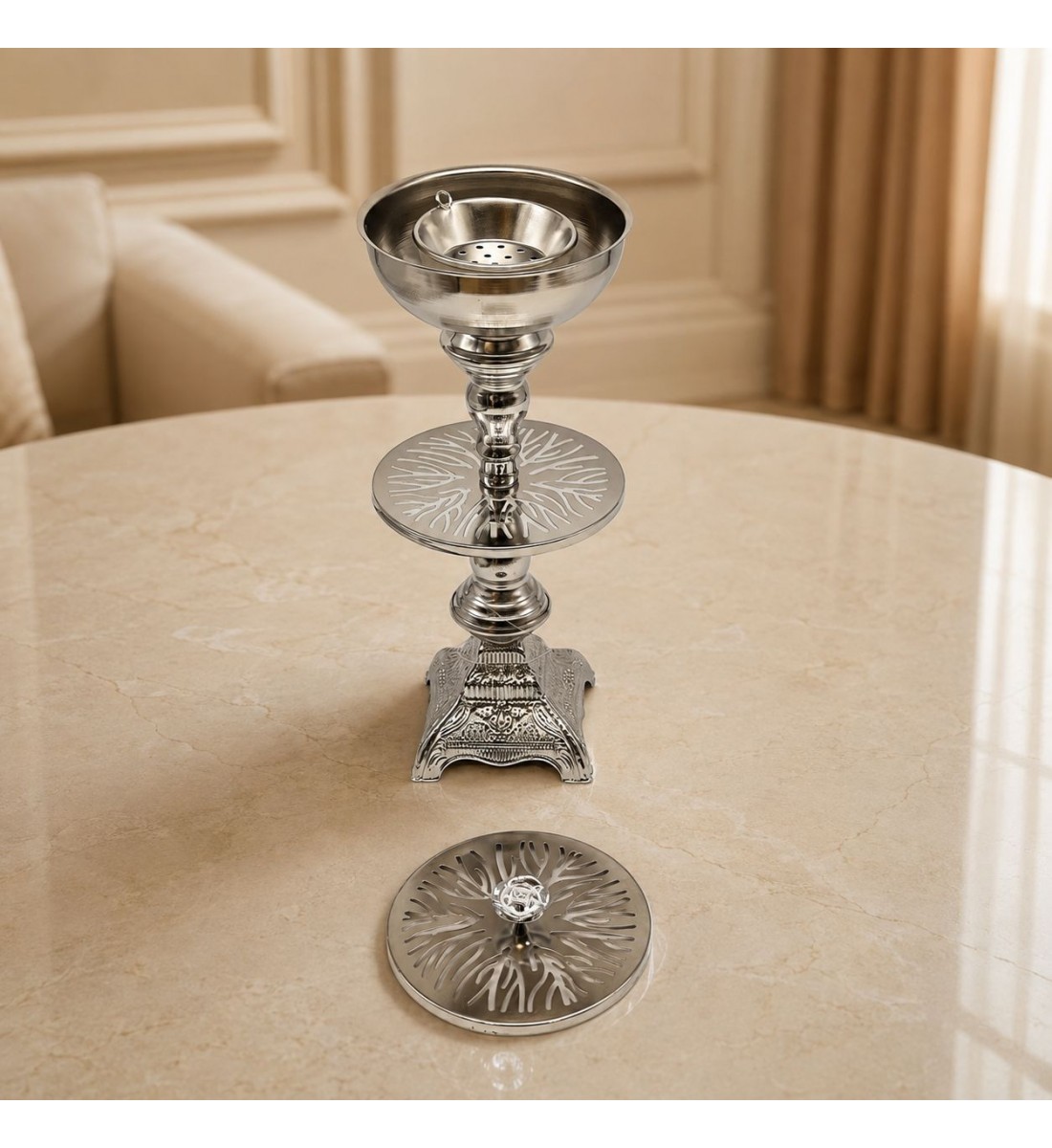 مبخرة فاخرة بتصميم أنيق وعصري، تتميز بهيكل معدني متين يجمع بين الجمال والعملية،32×13×13سم مبخرة فاخرة بتصميم أنيق وعصري، تتميز بهيكل معدني متين يجمع بين الجمال والعملية،32×13×13سم
