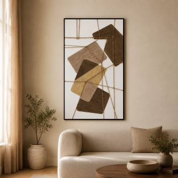 لوحة جدارية فنية بتصميم تجريدي عصري100×70سم لوحة جدارية فنية بتصميم تجريدي عصري100×70سم
