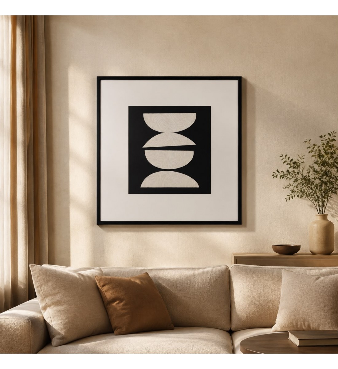 لوحة جدارية فنية بتصميم تجريدي عصري50×50سم 