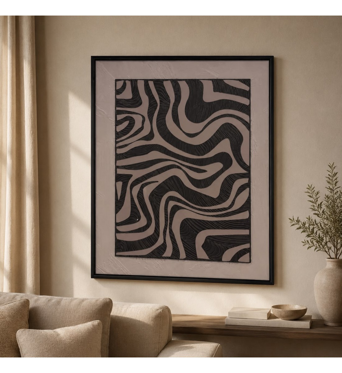 لوحة جدارية فنية بتصميم تجريدي عصري60×50سم لوحة جدارية فنية بتصميم تجريدي عصري60×50سم
