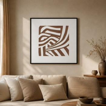 لوحة جدارية فنية بتصميم تجريدي عصري50×50سم 