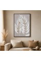 لوحة جدارية فنية بتصميم عصري مستوحى من أوراق النباتات 120×80سم لوحة جدارية فنية بتصميم عصري مستوحى من أوراق النباتات 120×80سم