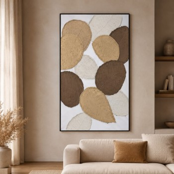 لوحة جدارية فنية بتصميم عصري مستوحى من أوراق النباتات 120×80سم لوحة جدارية فنية بتصميم عصري مستوحى من أوراق النباتات 120×80سم