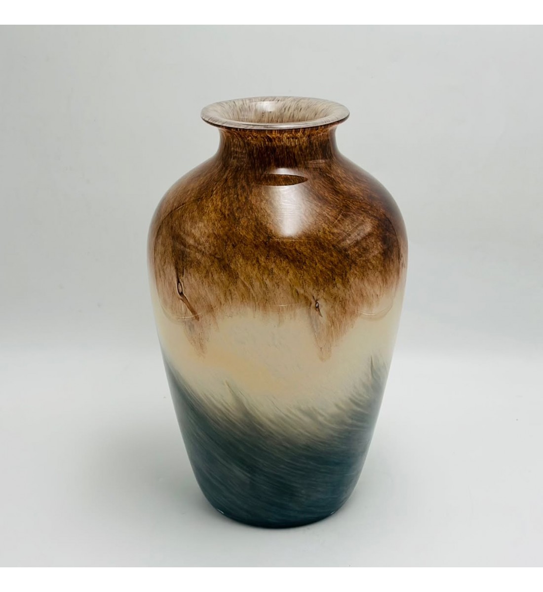 فازه ديكوري زجاجي فاخر انيق جذاب35×11×11سم