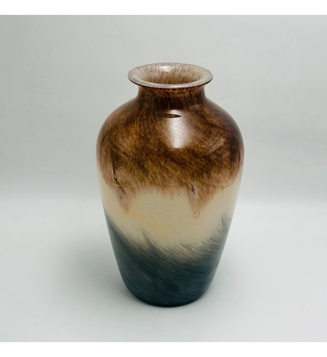 فازه ديكوري زجاجي فاخر انيق جذاب35×11×11سم