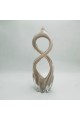تحفة فنية زجاجية بتصميم انسيابي مستوحى من رمز اللانهاية49×15×9سم تحفة فنية زجاجية بتصميم انسيابي مستوحى من رمز اللانهاية49×15×9سم