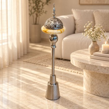 مبخرة ديكور بتصميم أنيق يجمع بين الزخارف المستوحاة من الطابع التراثي65×15×15سم مبخرة ديكور بتصميم أنيق يجمع بين الزخارف المستوحاة من الطابع التراثي65×15×15سم