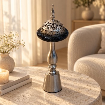 مبخرة ديكور بتصميم أنيق يجمع بين الزخارف المستوحاة من الطابع التراثي50×15×15سم