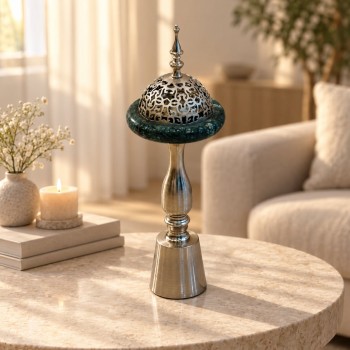 مبخرة ديكور بتصميم أنيق يجمع بين الزخارف المستوحاة من الطابع التراثي50×15×15سم