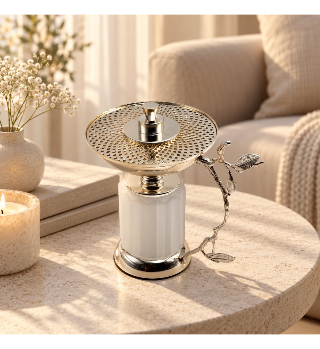 مبخرة بتصميم يجمع بين الأناقة والزخارف20×16×23سم