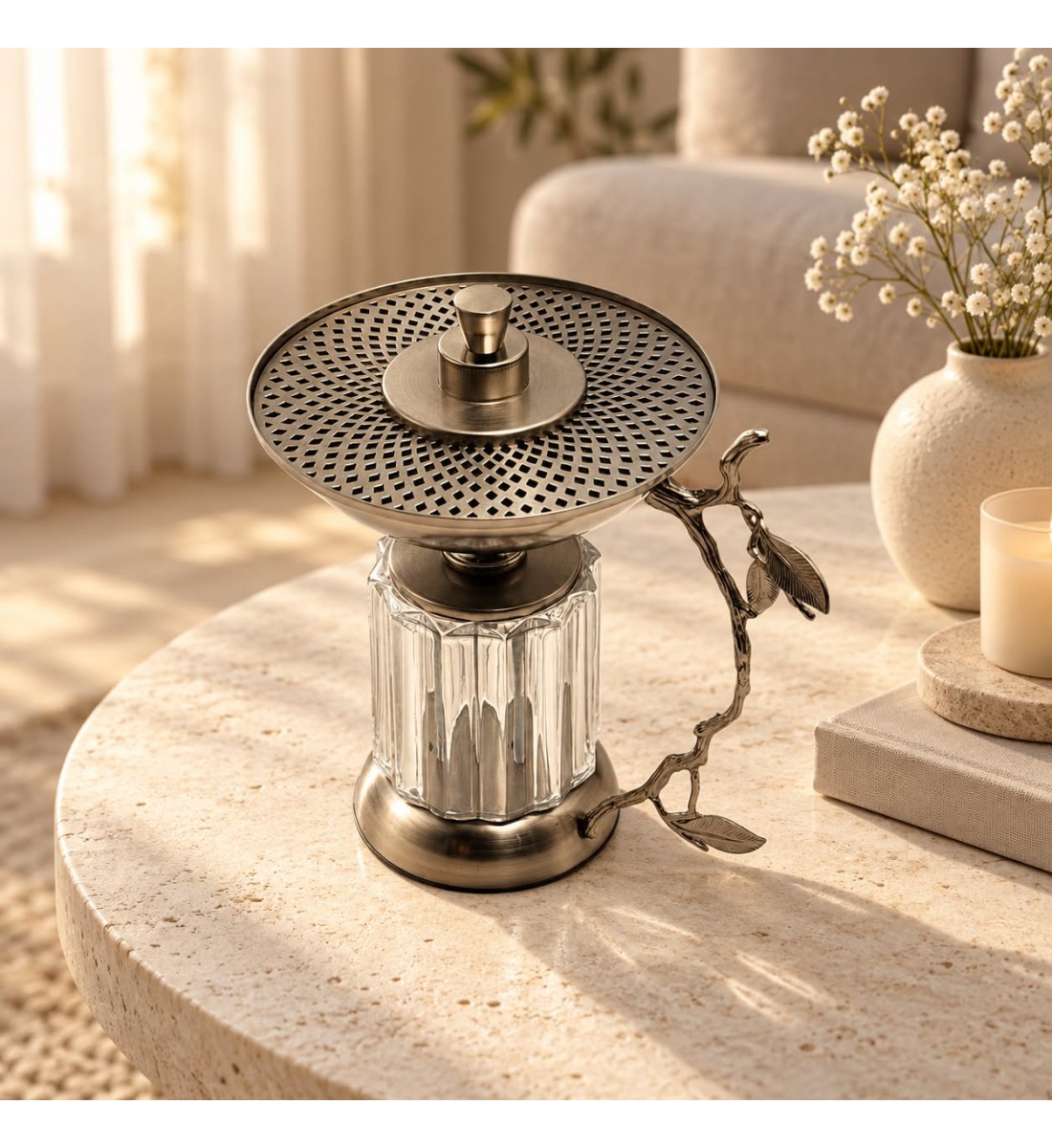 مبخرة بتصميم يجمع بين الأناقة والزخارف20×16×23سم