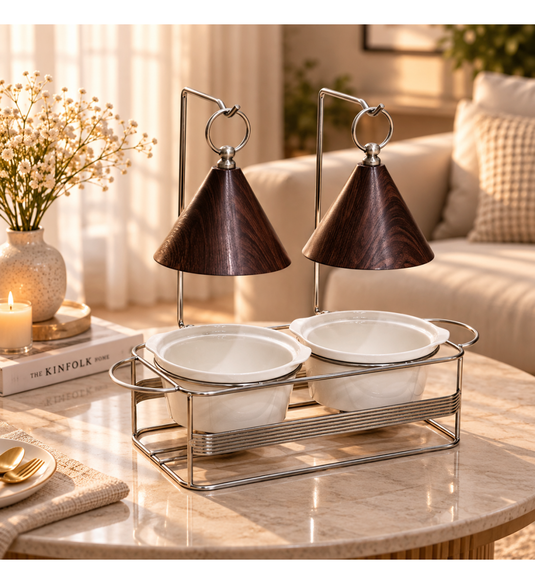 سخان طعام ثنائي بتصميم أنيق وعملي، سخان طعام ثنائي بتصميم أنيق وعملي،