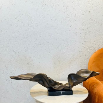 قطعة ديكور فنية تجريدية بطابع عصري فاخر، 87×13×28