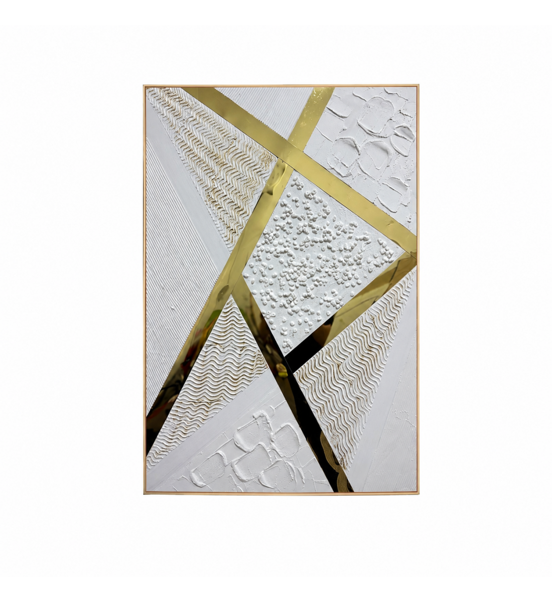 لوحة ديكور راقية بإطار ذهبي مقاس 80 × 120 سم