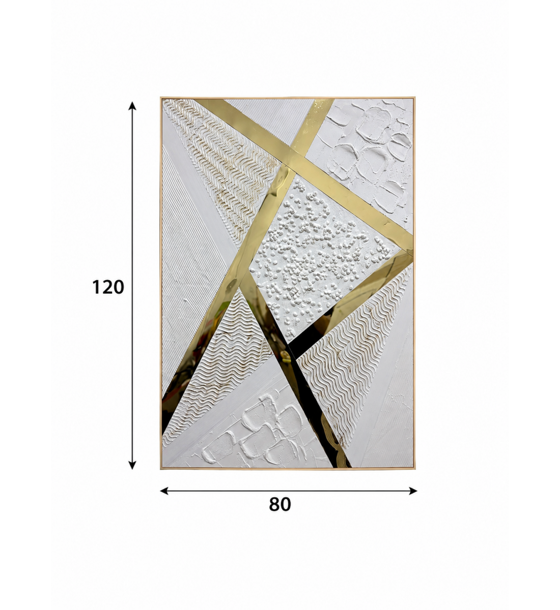 لوحة ديكور راقية بإطار ذهبي مقاس 80 × 120 سم