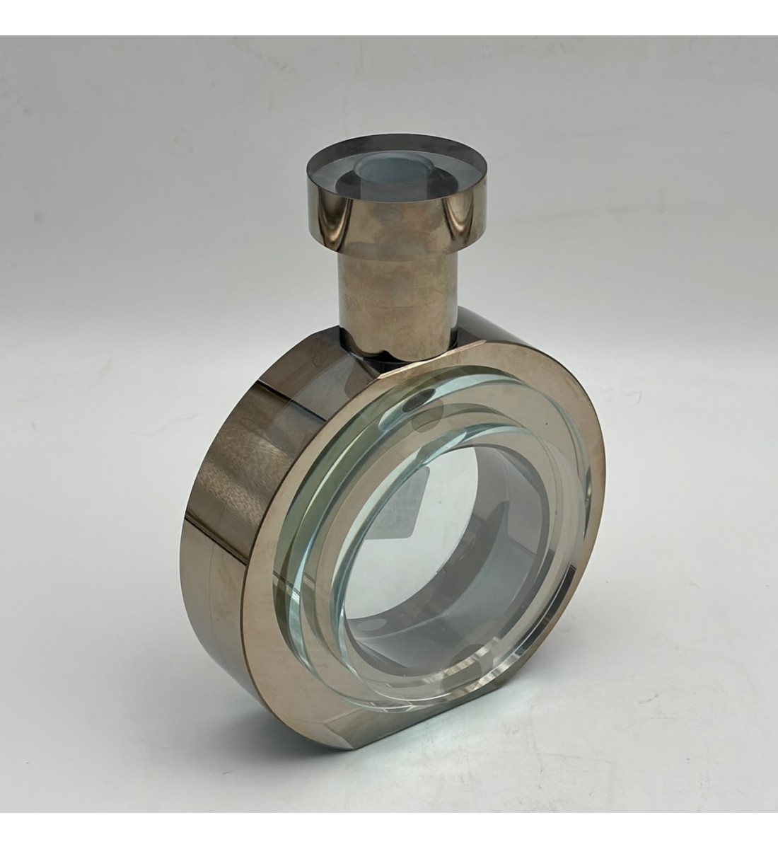 تحفة ديكور مجسم زجاجة عطر كريستالية فاخر، 22×5×22