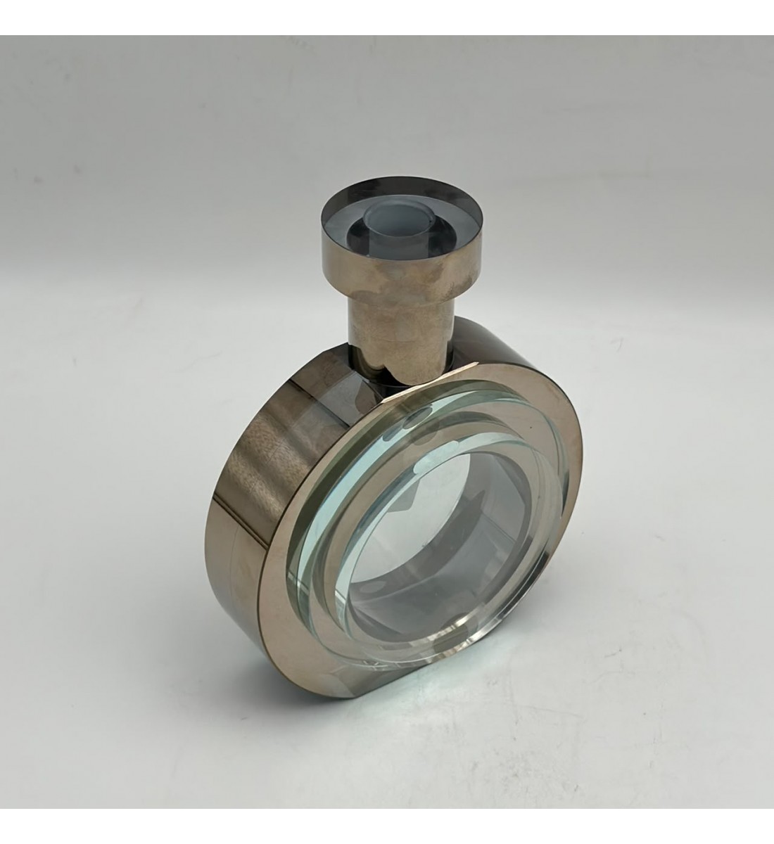 تحفة ديكور مجسم زجاجة عطر كريستالية فاخر، 22×5×22