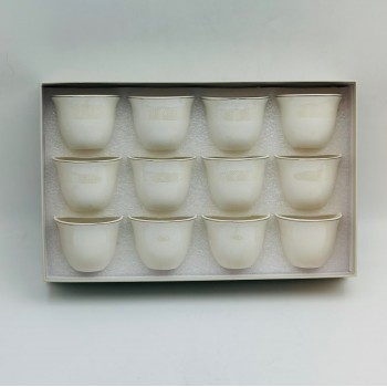 Luxury classic-design coffee cup set. 12 pieces.