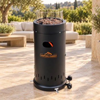 دفاية غاز خارجية دائرية زجاجية – CAMPING FAMILY.