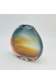 مزهرية زجاجية فاخرة بتصميم بيضاوي وألوان متدرجة، 6×4×22 سم مزهرية زجاجية فاخرة بتصميم بيضاوي وألوان متدرجة، 6×4×22 سم