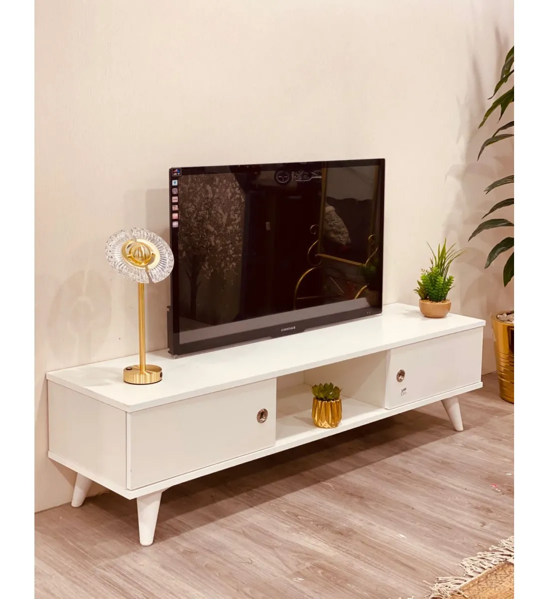  طاولة بلازما خشب مقاس 145 سم 