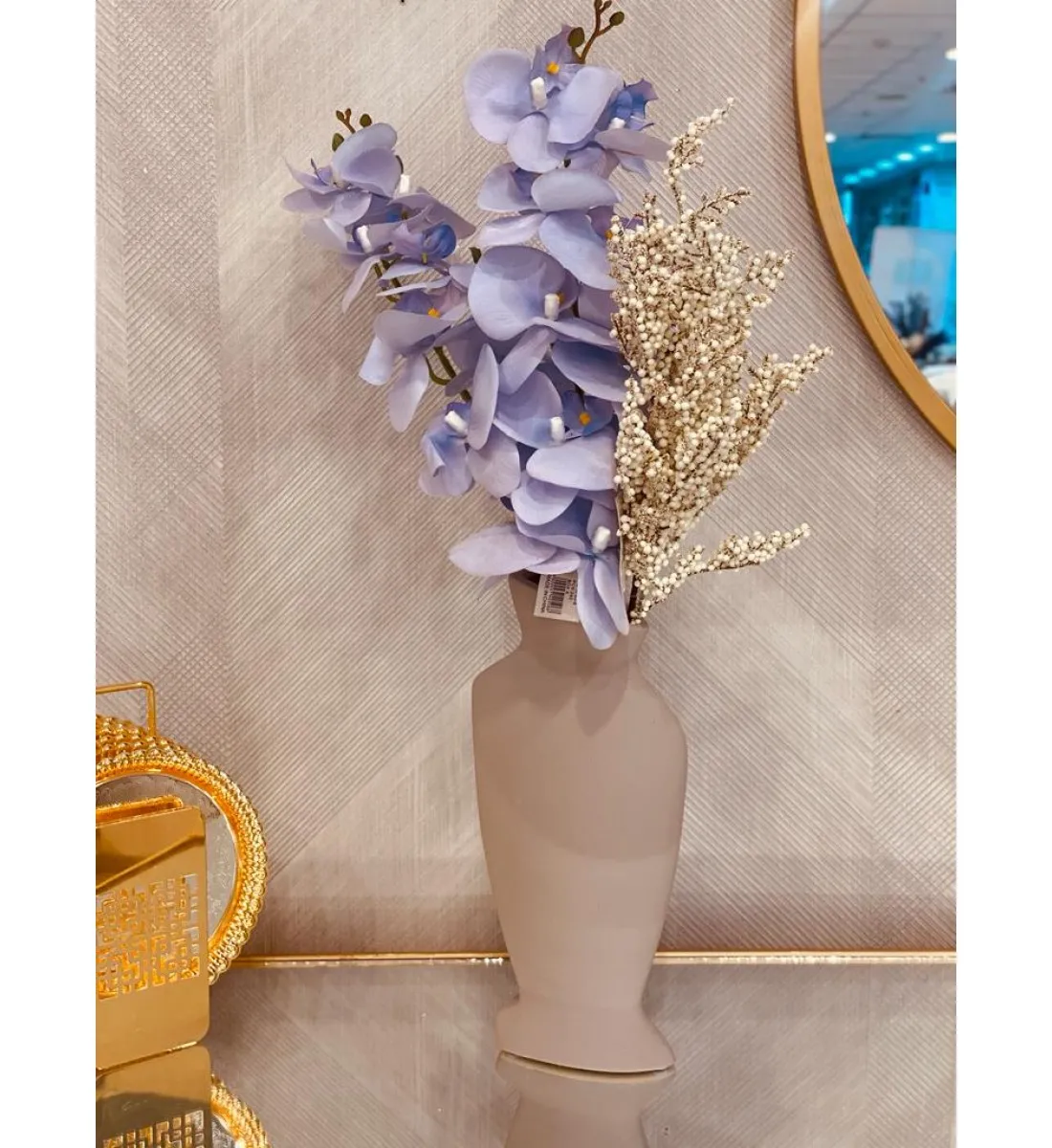 فازة سراميك رصاصي 30سم 