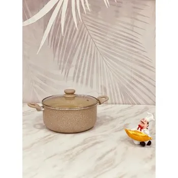 قدر عايدي جرانيت سراميك غطاء زجاج 26cm