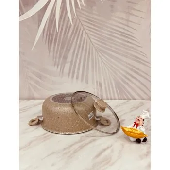 قدر عايدي جرانيت سراميك غطاء زجاج 22cm قدر عايدي جرانيت سراميك غطاء زجاج 22cm