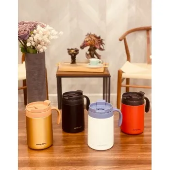 كوب  ستيل   حافظ للحرارة بمسكة يد